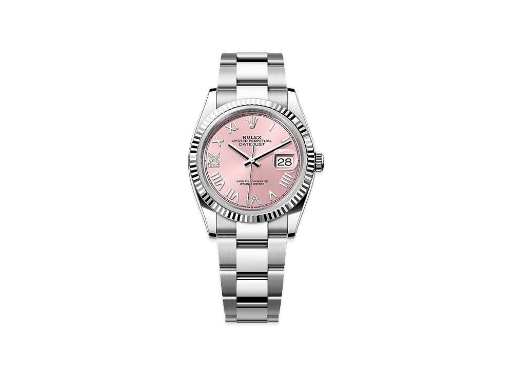 ROLEX Datejust 36 Oystersteel & White Gold "Pink"