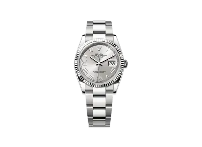 ROLEX Datejust 36 Oystersteel & White Gold "Silver"