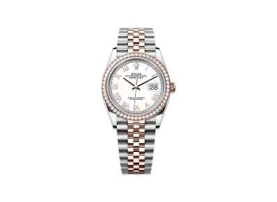 ROLEX Datejust 36 Oystersteel & Everose Gold Diamond "White"