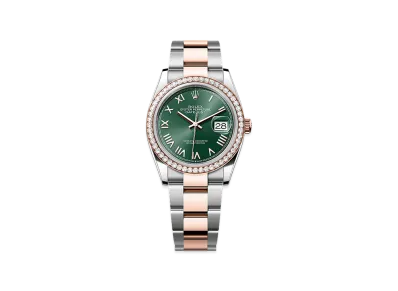 ROLEX Datejust 36 Oystersteel & Everose Gold Diamond "Mint Green"