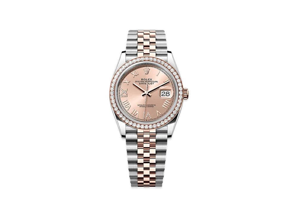 ROLEX Datejust 36 Oystersteel & Everose Gold Diamond "Rose"