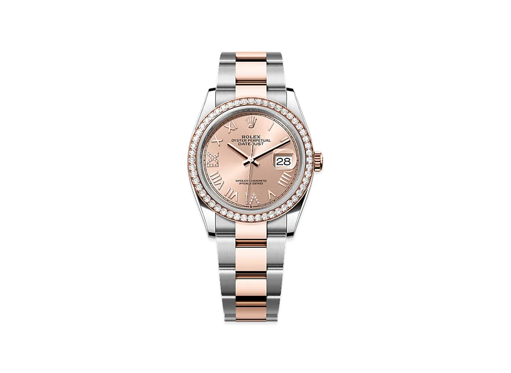 ROLEX Datejust 36 Oystersteel & Everose Gold Diamond "Rose"