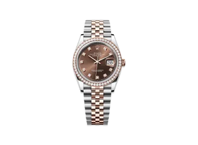 ROLEX Datejust 36 Oystersteel & Everose Gold Diamond "Chocolate"