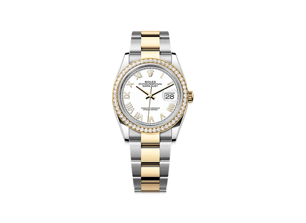ROLEX Datejust 36 Oystersteel & Yellow Gold Diamond "White"