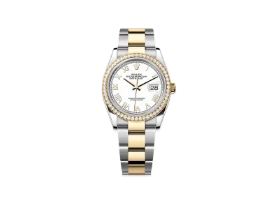 ROLEX Datejust 36 Oystersteel & Yellow Gold Diamond "White"