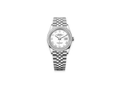 ROLEX Datejust 36 Oystersteel & White Gold Diamonds "White"
