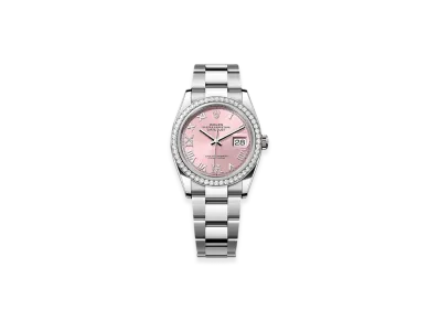 ROLEX Datejust 36 Oystersteel & White Gold Diamonds "Pink"