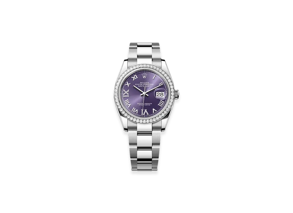 ROLEX Datejust 36 Oystersteel & White Gold Diamonds "Purple"