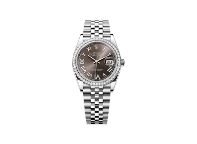 ROLEX Datejust 36 Oystersteel & White Gold Diamond "Dark Gray"
