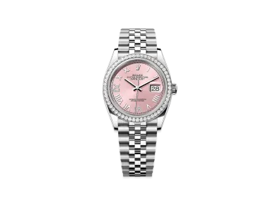 ROLEX Datejust 36 Oystersteel & White Gold Diamond "Pink"