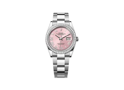 ROLEX Datejust 36 Oystersteel & White Gold Diamond "Pink"