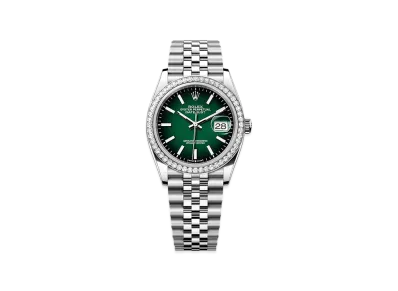 ROLEX Datejust 36 Oystersteel & White Gold Diamond "Green Ombre"