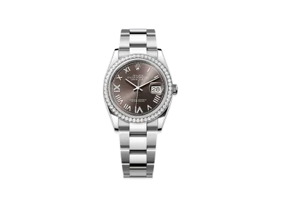 ROLEX Datejust 36 Oystersteel & White Gold Diamond "Dark Gray"