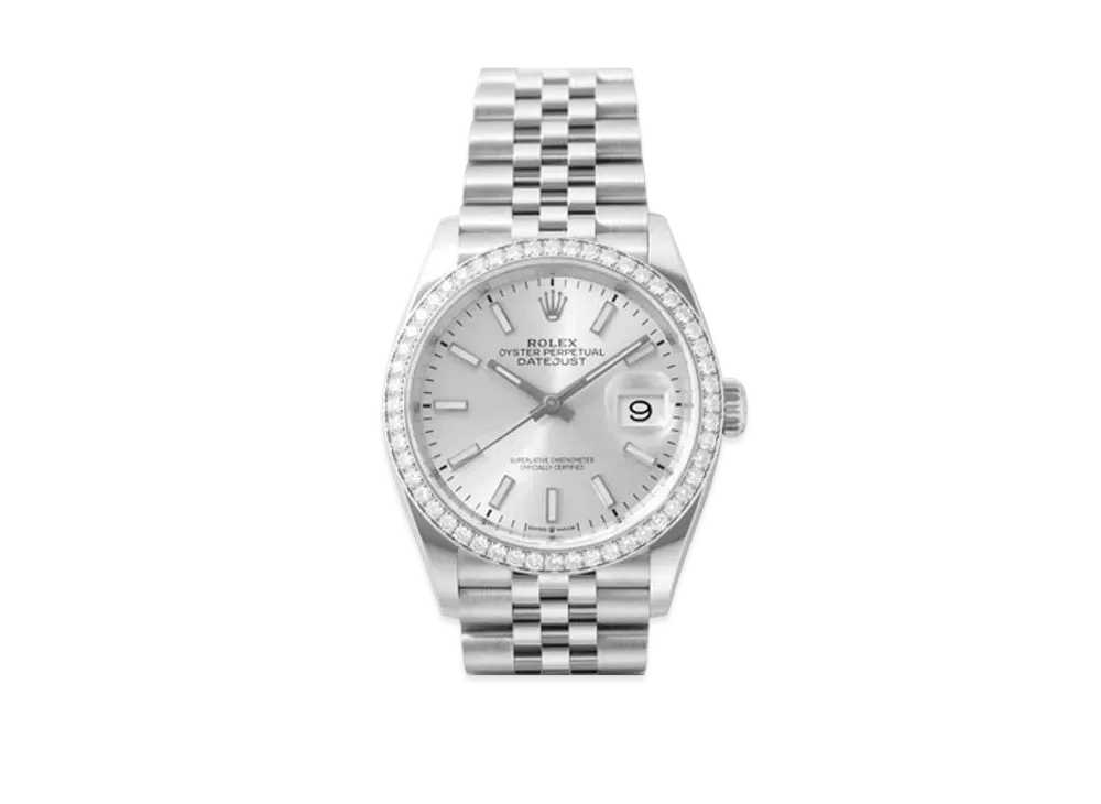ROLEX Datejust 36 Oyster 36mm "Silver/Oyster Steel/White Gold"