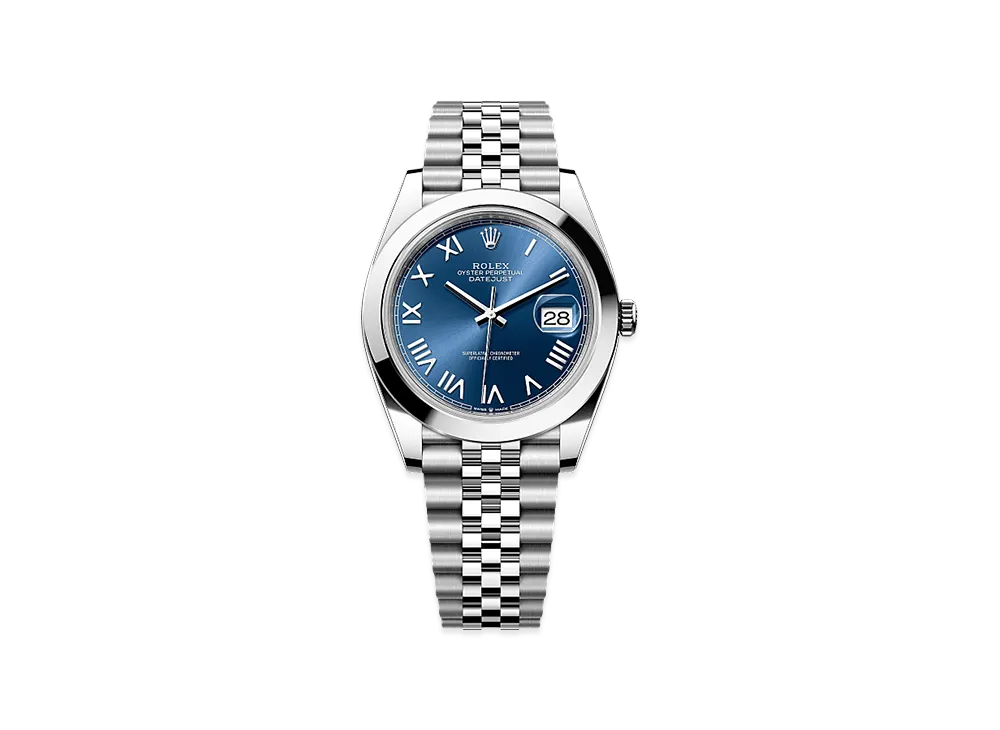 ROLEX Datejust 41 Oystersteel "Bright Blue"