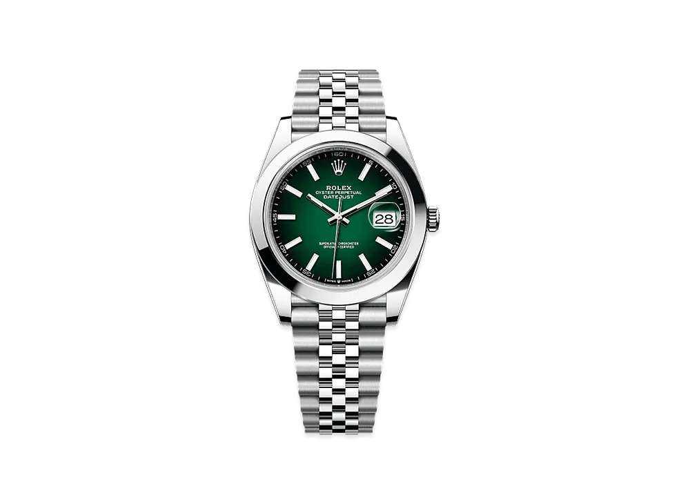 ROLEX Datejust 41 Oystersteel "Green Ombre"