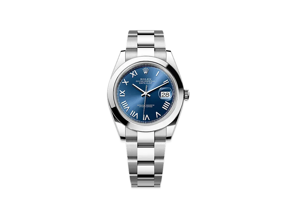 ROLEX Datejust 41 Oystersteel "Bright Blue"
