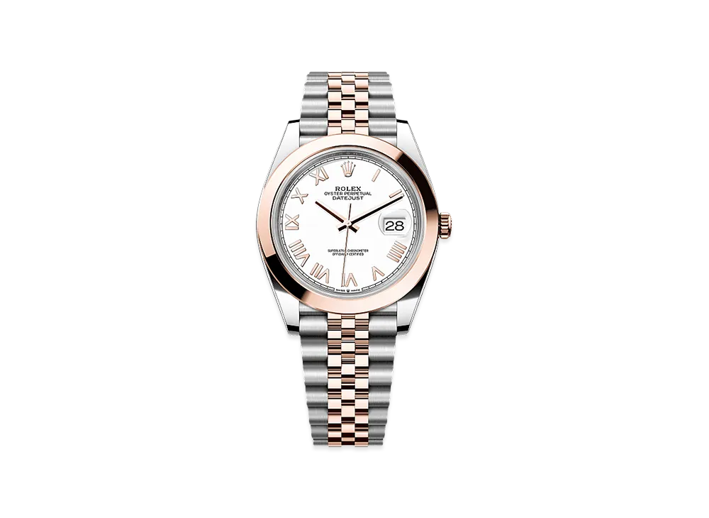 ROLEX Datejust 41 Oystersteel & Everose Gold "White"