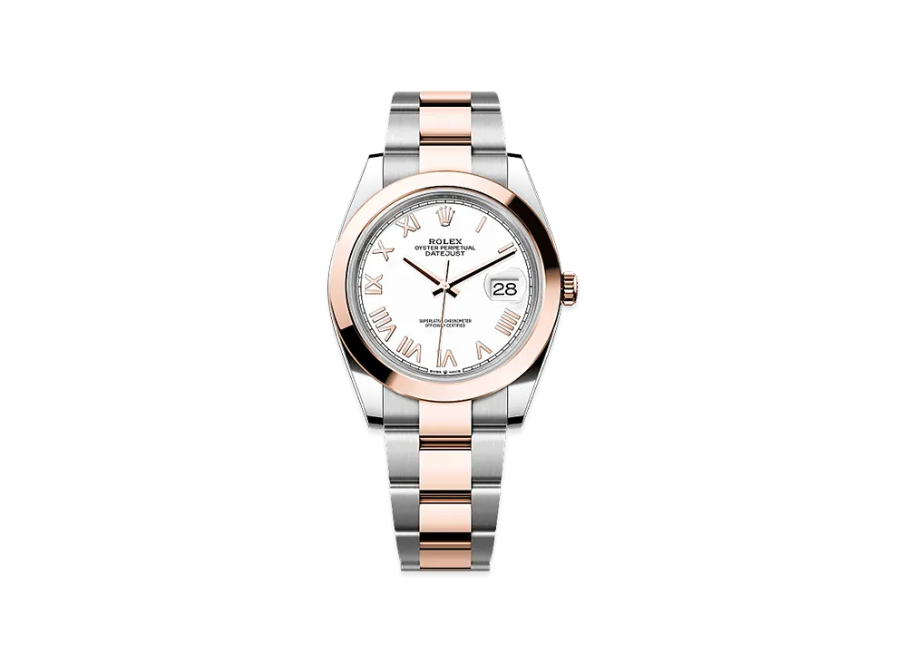 ROLEX Datejust 41 Oystersteel & Everose Gold "White"