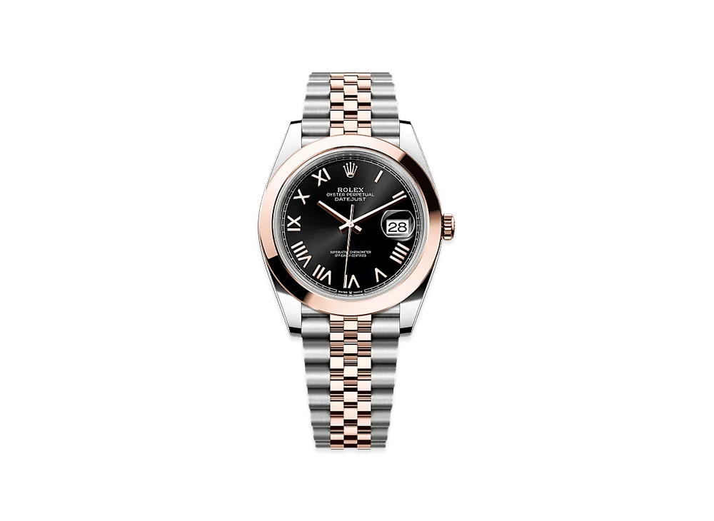 ROLEX Datejust 41 Oystersteel & Everose Gold "Bright Black"