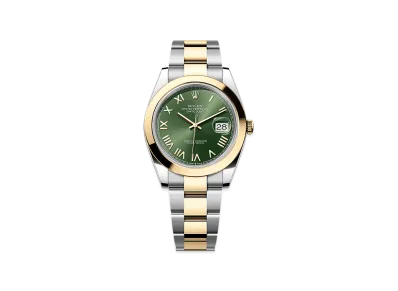 ROLEX Datejust 41 Oystersteel & Yellow Gold "Olive Green"
