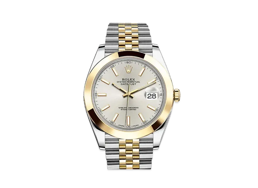 ROLEX Datejust 41 Oyster 41mm "Silver/Oyster Steel/Yellow Gold"