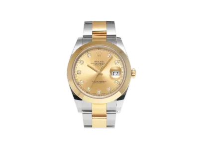ROLEX Datejust 41 Oyster 41mm 10P Diamonds "Champagne/Oyster Steel/Yellow Gold"