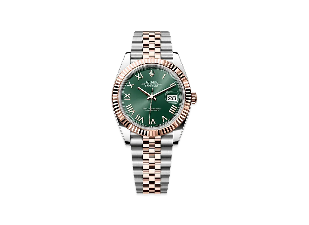 ROLEX Datejust 41 Oystersteel & Everose Gold "Mint Green"