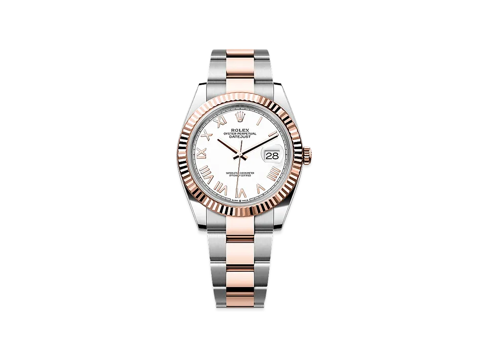 ROLEX Datejust 41 Oystersteel & Everose Gold "White"