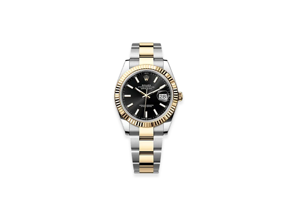 ROLEX Lady-Datejust Oystersteel & White Gold Diamonds "Black"