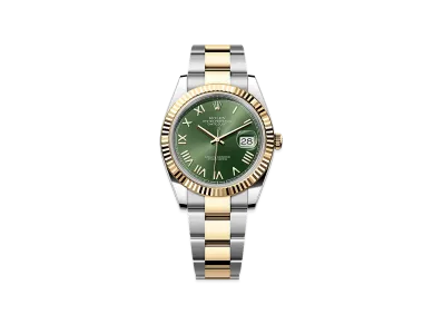 ROLEX Datejust 41 Oystersteel & Yellow Gold "Olive Green"