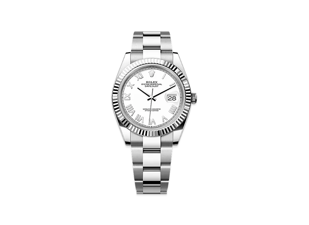 ROLEX Datejust 41 Oystersteel & White Gold "White"