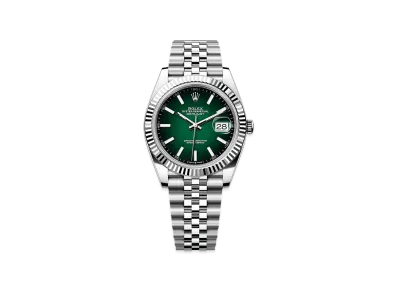 ROLEX Datejust 41 Oystersteel & White Gold "Green Ombre"