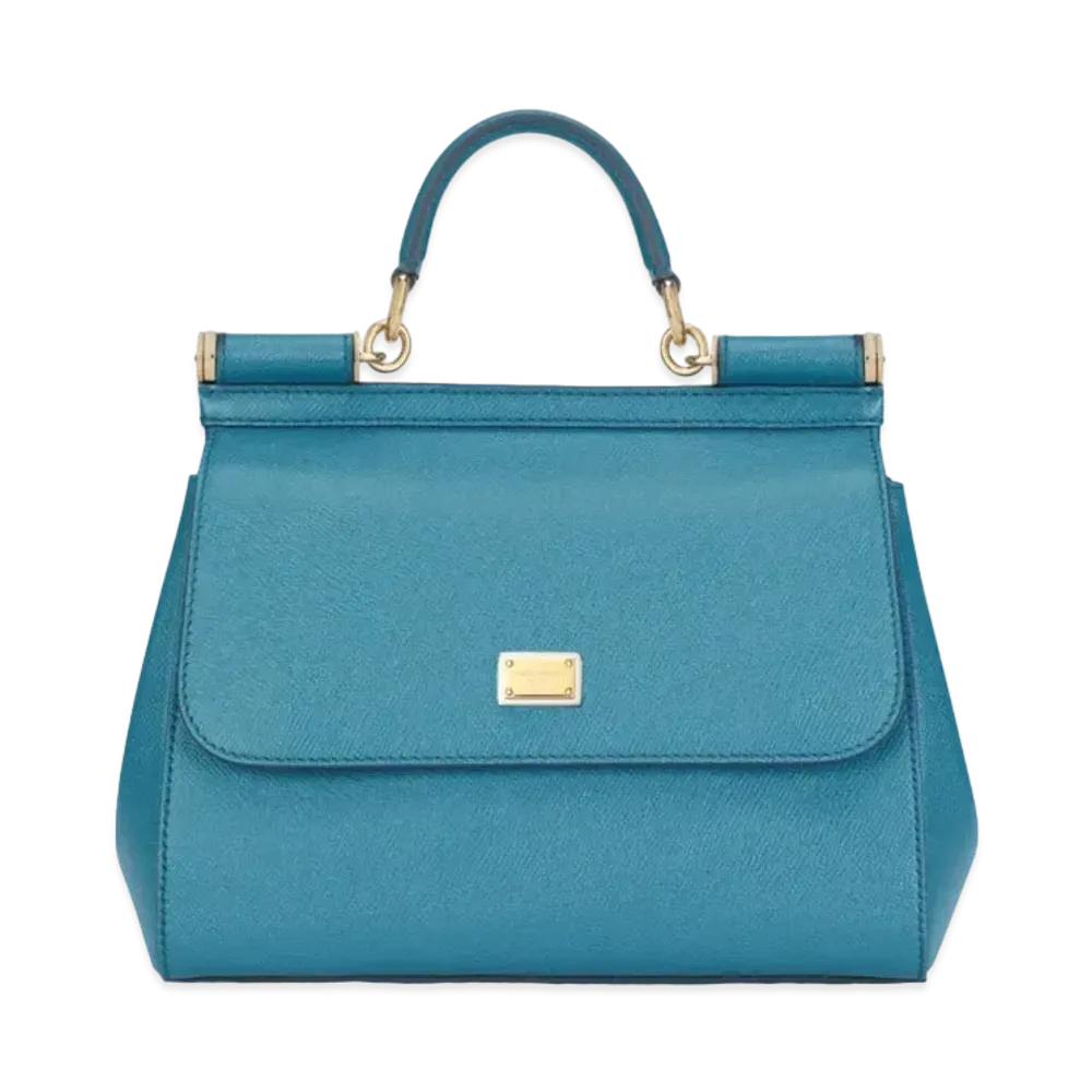 Dolce&Gabbana Sicily Bag Medium Dauphine Calfskin "Blue"