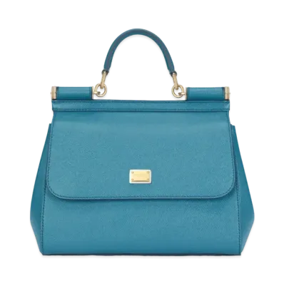 Dolce&Gabbana Sicily Bag Medium Dauphine Calfskin "Blue"
