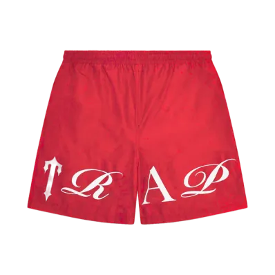 TRAPSTAR Script Shell Shorts "Red/White"