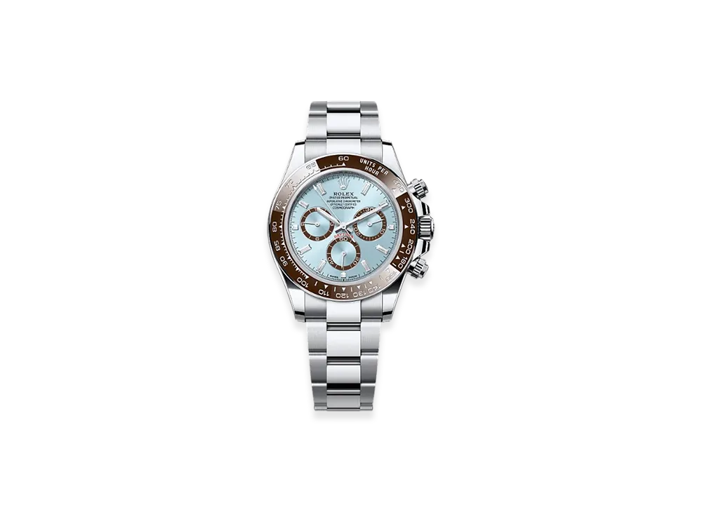 ROLEX Cosmograph Daytona 40mm Platinum 126506 "Ice Blue/Chestnut Brown"