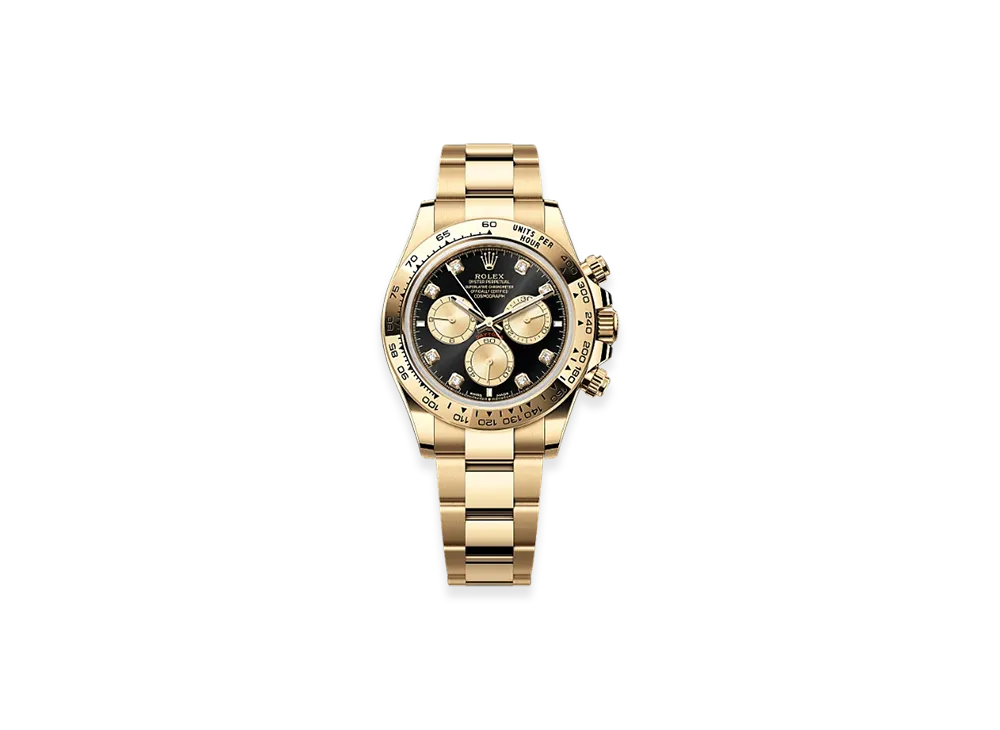 ROLEX Cosmograph Daytona 40mm Yellow Gold 126508 "Bright Black/Golden"