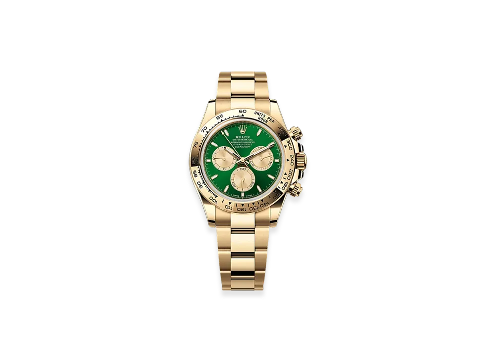 ROLEX Cosmograph Daytona 40mm Yellow Gold 126508 "Bright Green"