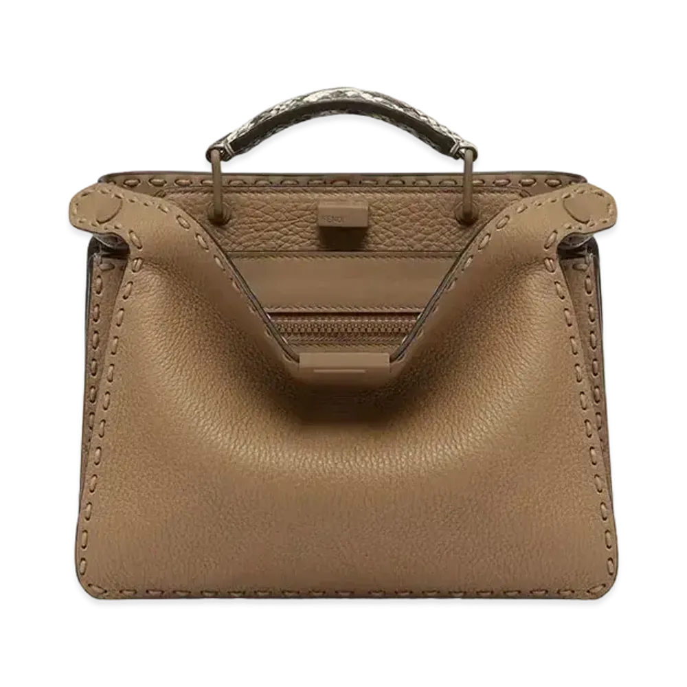 FENDI Peekaboo ISeeU Mini Beige Selleria Bag "Beige"
