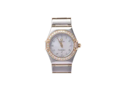 OMEGA Constellation Mini 12P Bezel Diamonds "Stainless Steel/Yellow Gold/White Shell" 1267.75