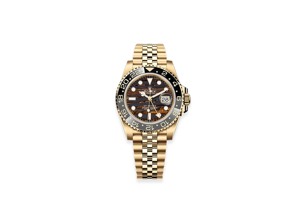 ROLEX GMT-Master II 40mm Yellow Gold 126718GRNR "Tiger Iron"