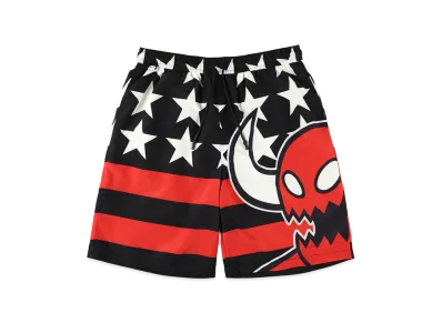 WIND AND SEA x Toy Machine American Monster Shorts "Black/Red"