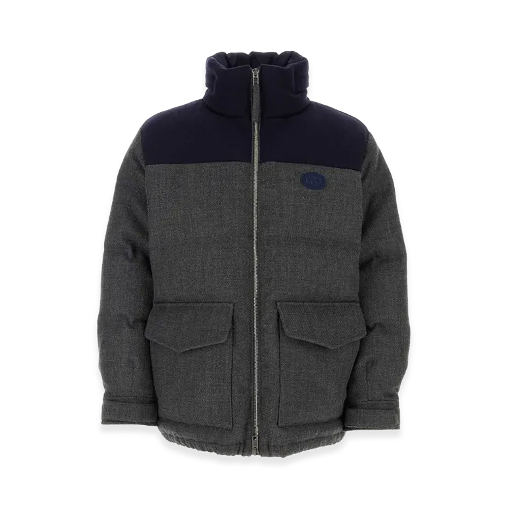 GUCCI Wool Blend Down Jacket "Grey"