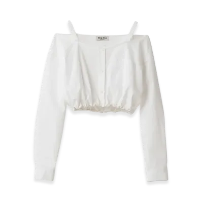 MIU MIU Women's Poplin Shirt "White"