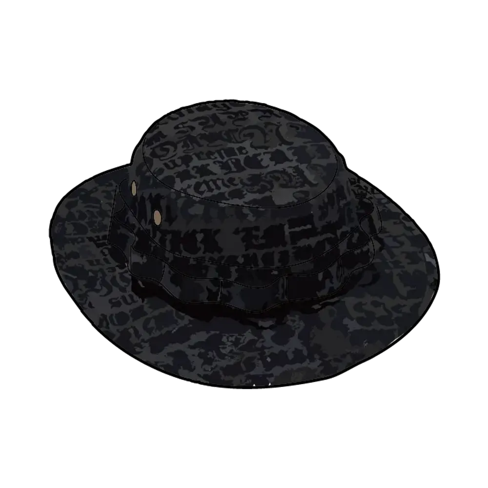 Supreme Cities Jacquard Boonie "Black"