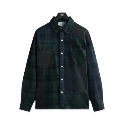 Kith Patchwork Berkeley Buttondown Shirt "Conifer"
