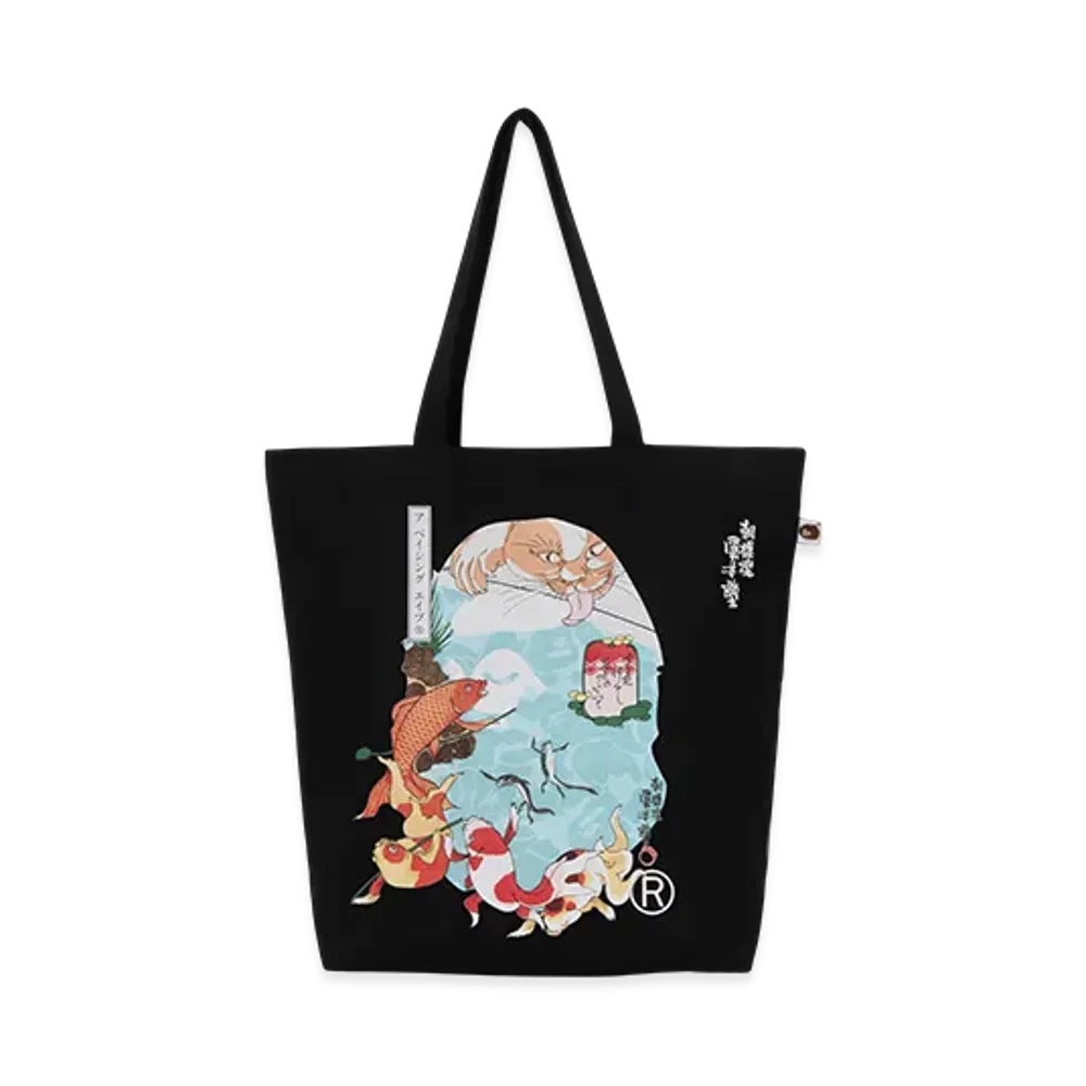 A BATHING APE x UKIYO-E Tote Bag "Sax"