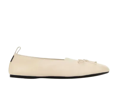 MIU MIU Women's Nappa Leather Ballerinas "White"