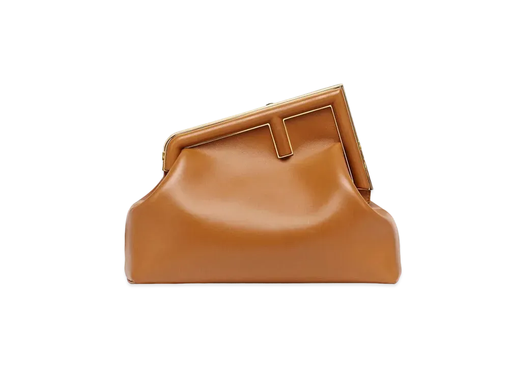 FENDI First Medium Leather Bag "Brown"